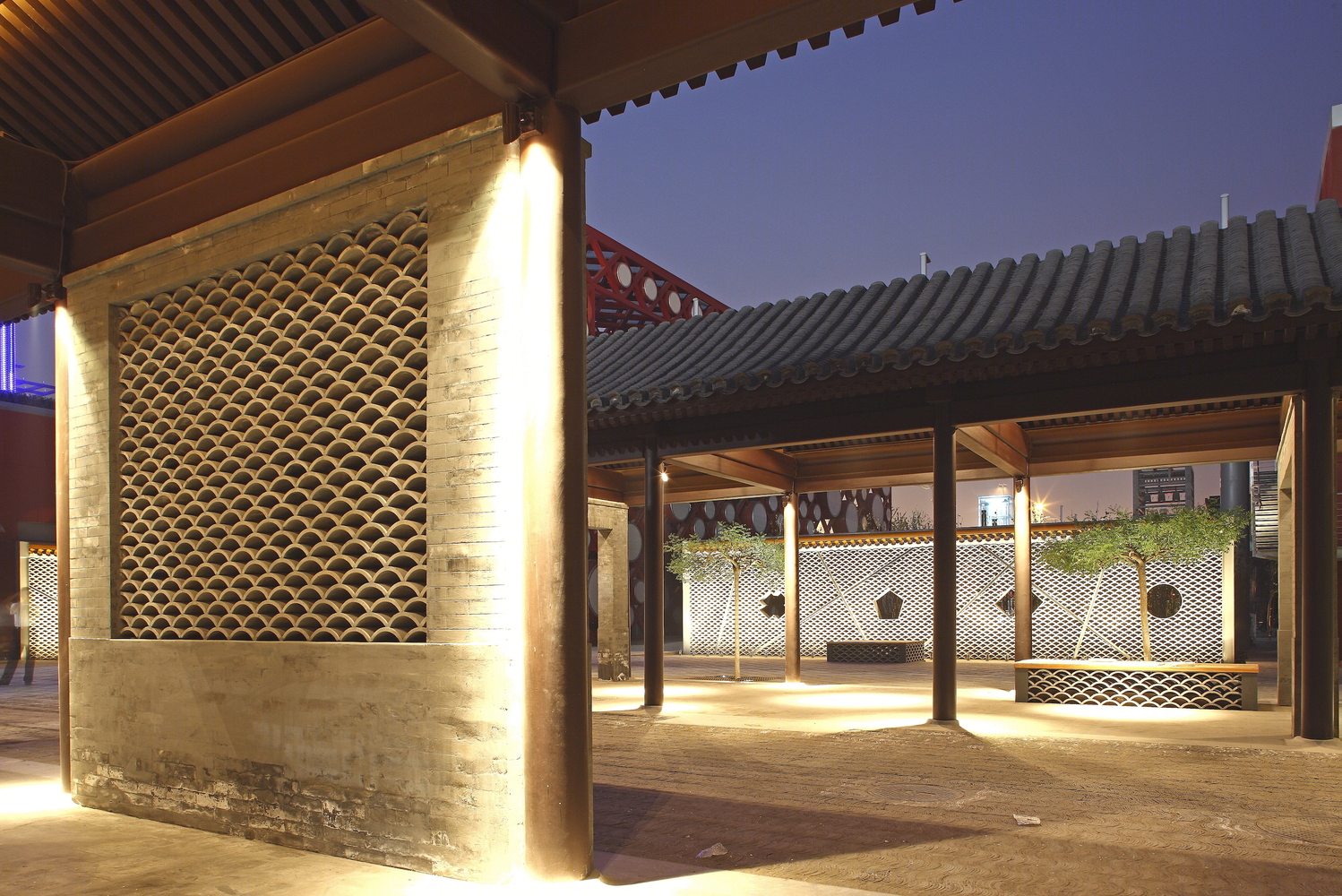 北京奥林匹克下沉花园 · “瓦院”传统与现代的完美融合-24