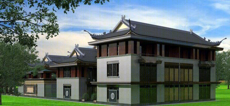中国院子,新中式大宅设计,狮子座建筑设计-43