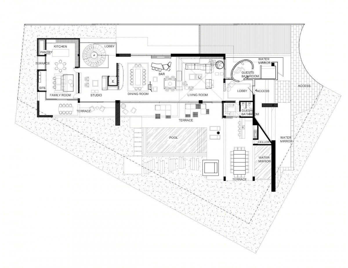 墨西哥 M+B Residence | 玻璃与线性设计的奢华独栋住宅-28