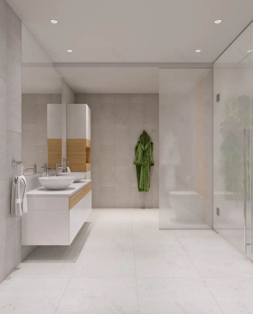 黑白灰与原木色的精致三居室丨Grani Studio-22