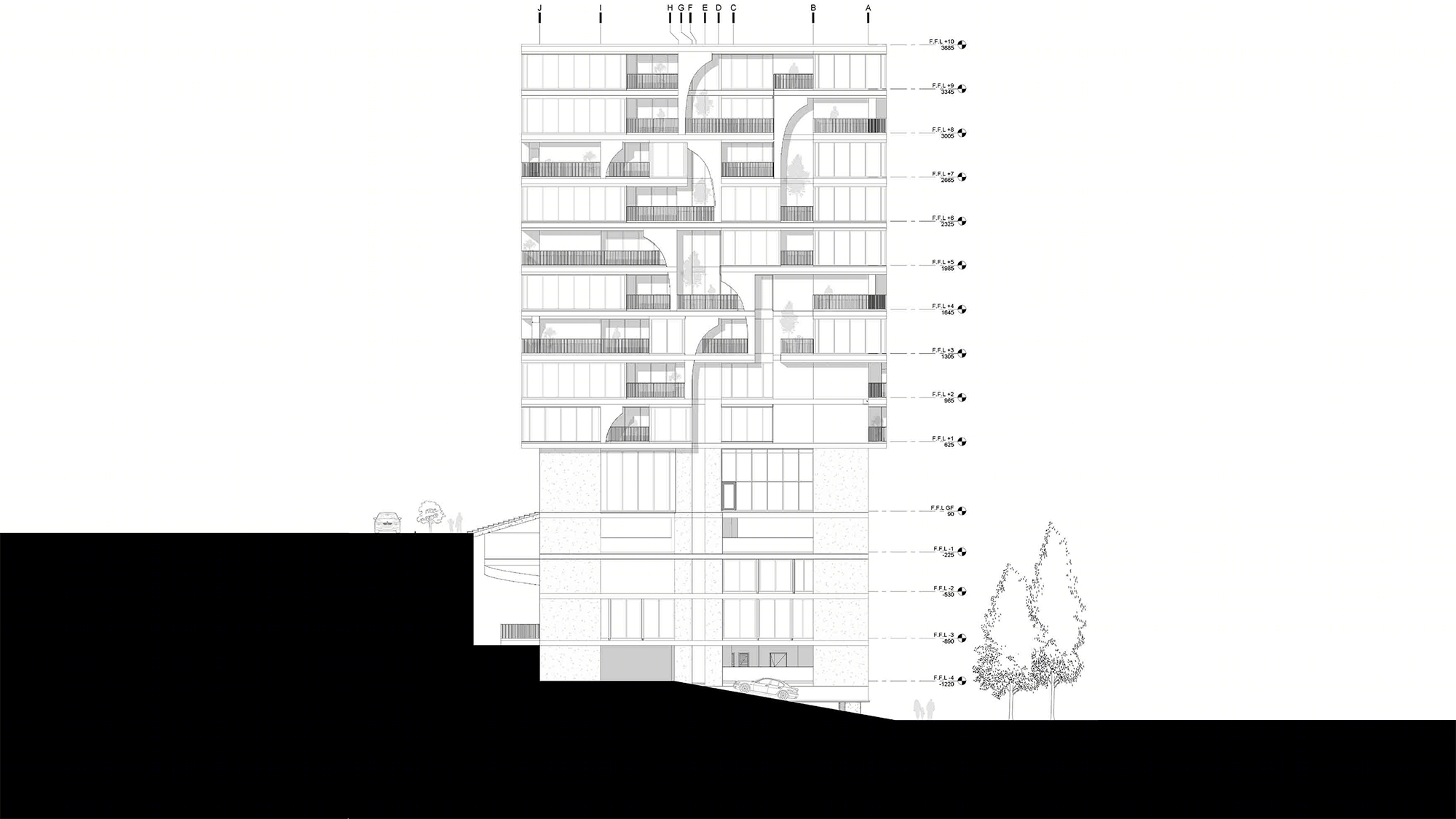 13Chenar 住宅项目——灵活空间与自然融合的设计-24