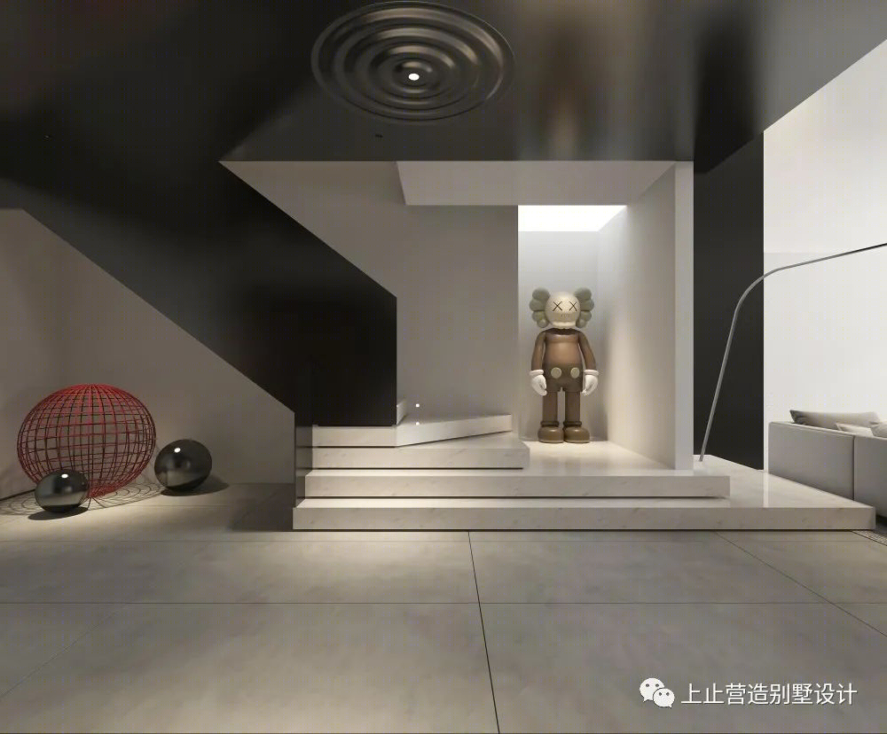 现代灰白御翠园别墅丨上止营造别墅设计-14