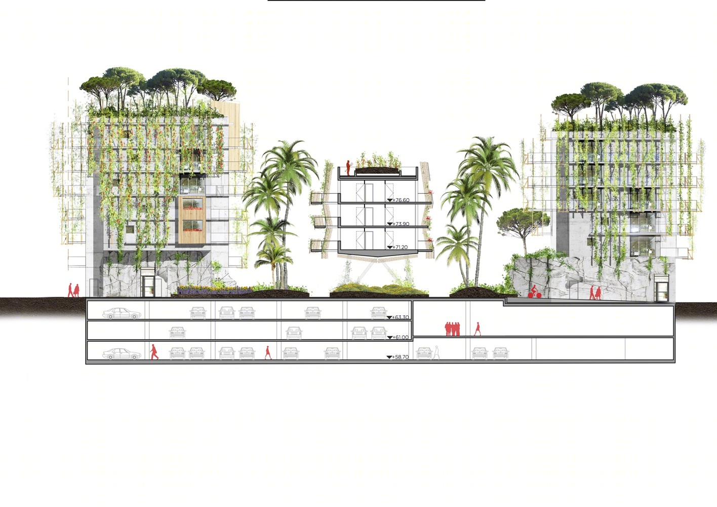 法国 Nice 住宅公园 | 运动场到绿色肺的转变-17