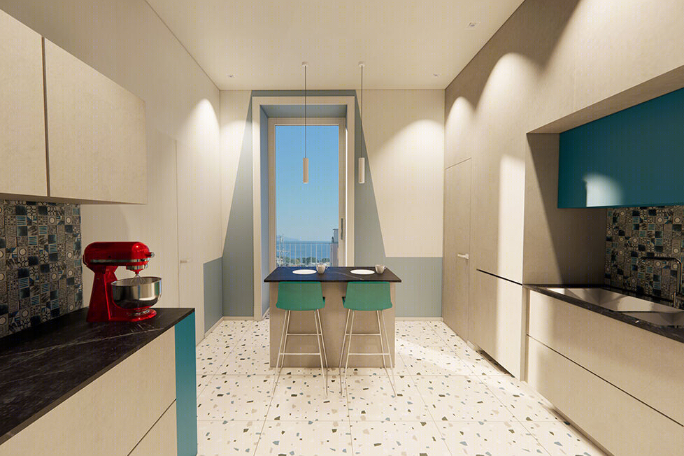 那不勒斯蓝色海洋美景公寓丨意大利那不勒斯-12