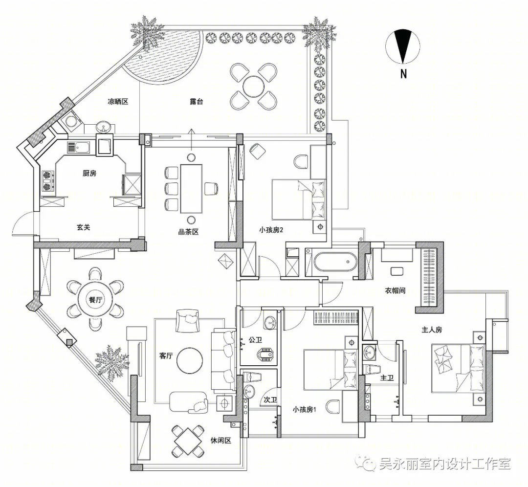 190 平米清茶生活，结构改造与自然光线完美融合-19