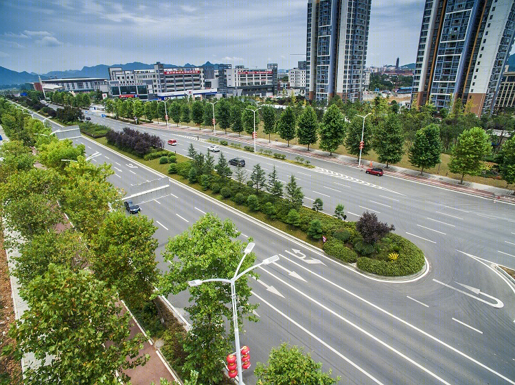 遵义市新浦新区长征大道道路景观-10