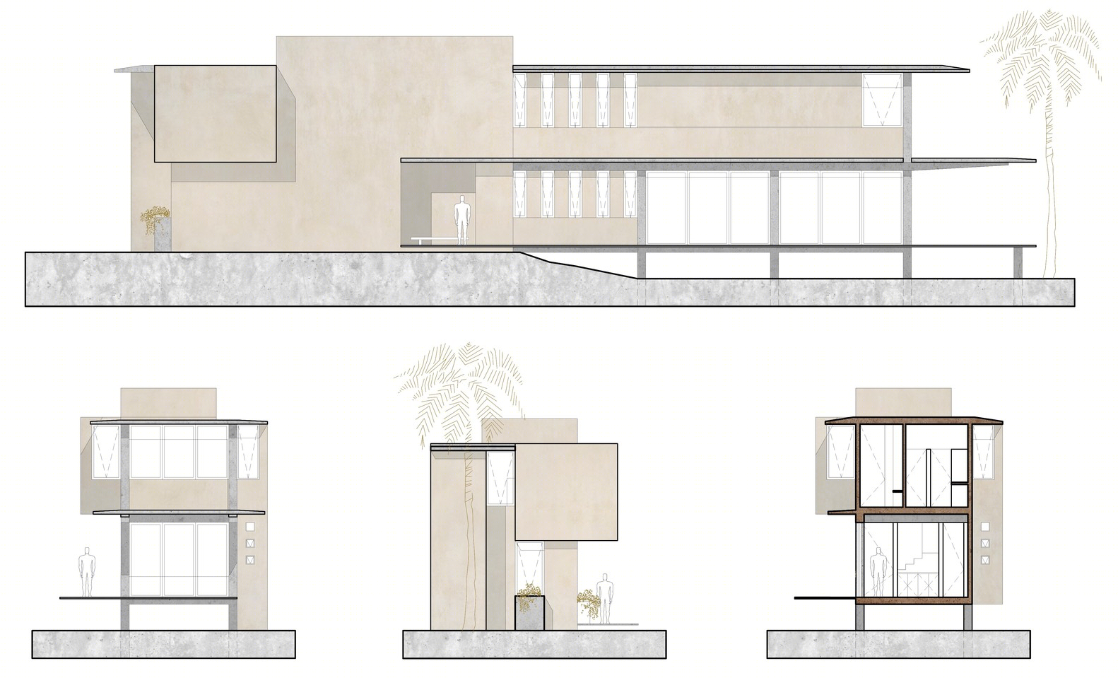墨西哥海岸混凝土双床房住宅，自然材料打造舒适度假空间-27