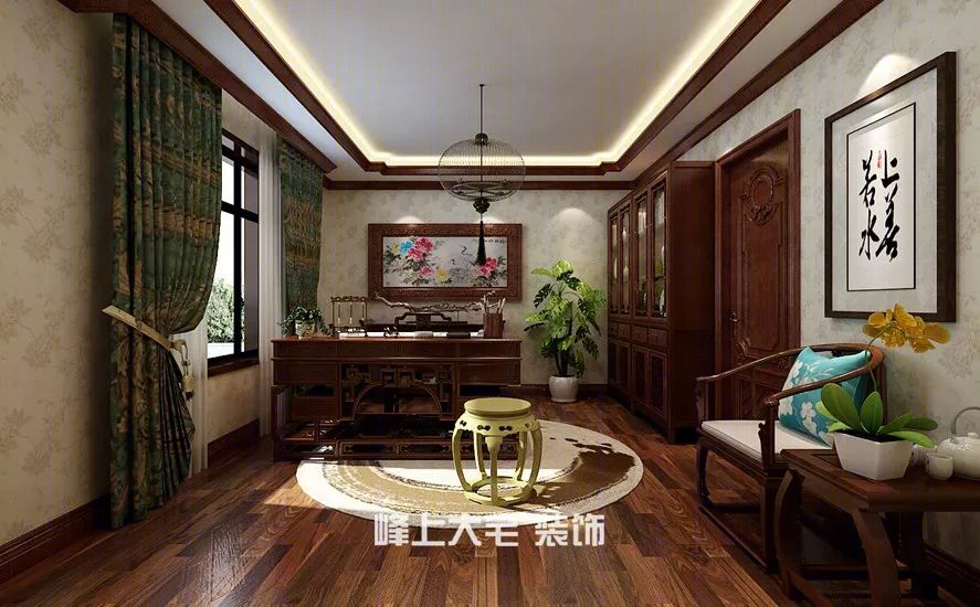 中式书房设计,古韵悠然,品质生活的艺术表达-28