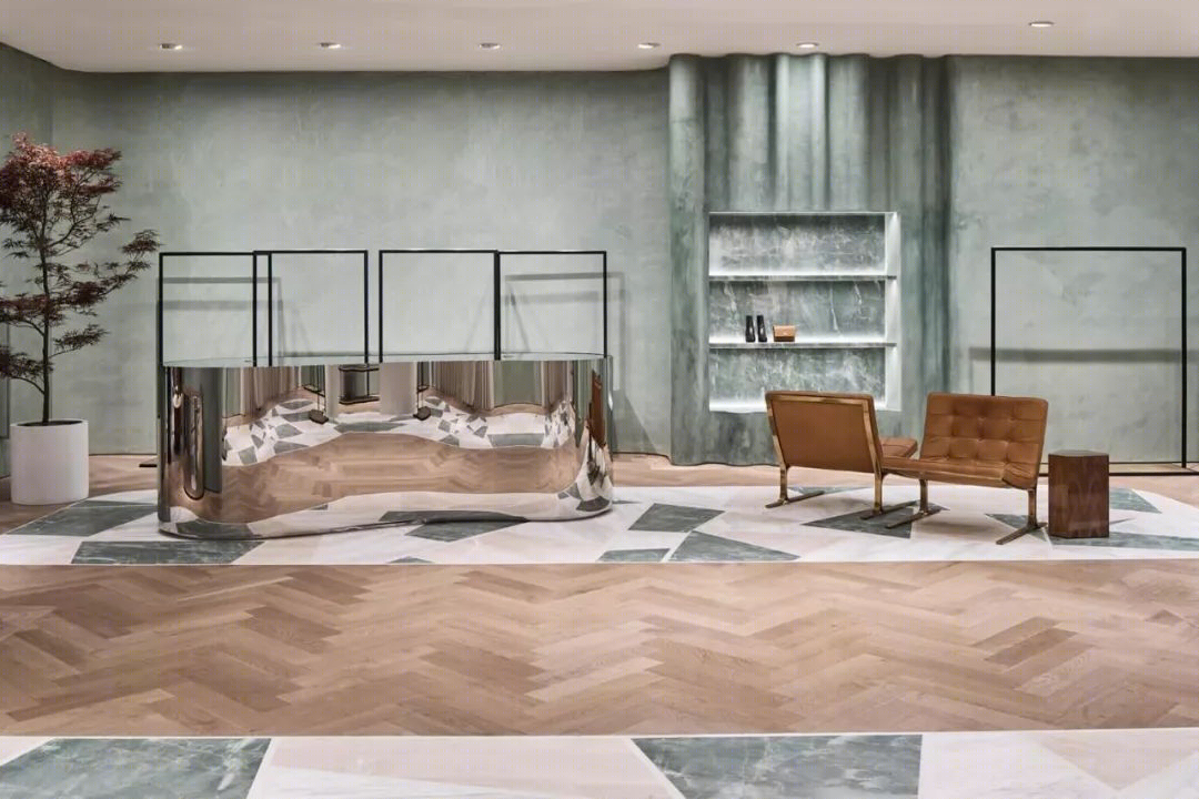 澳大利亚 Camilla and Marc 旗舰店，定制水磨石与皮革展示的奢华空间-0