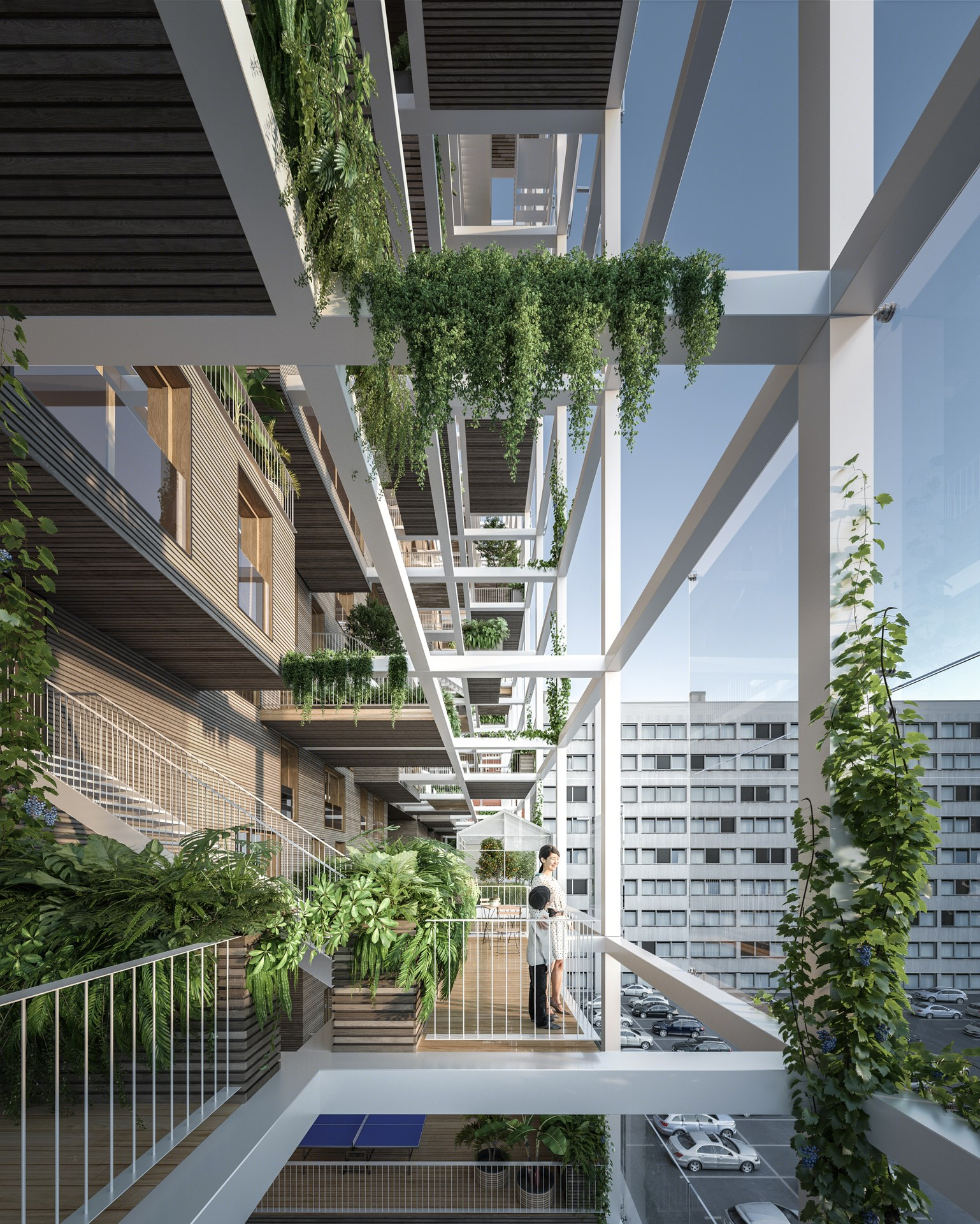 巴黎“垂直森林”住宅,绿色天堂中的城市绿洲-14