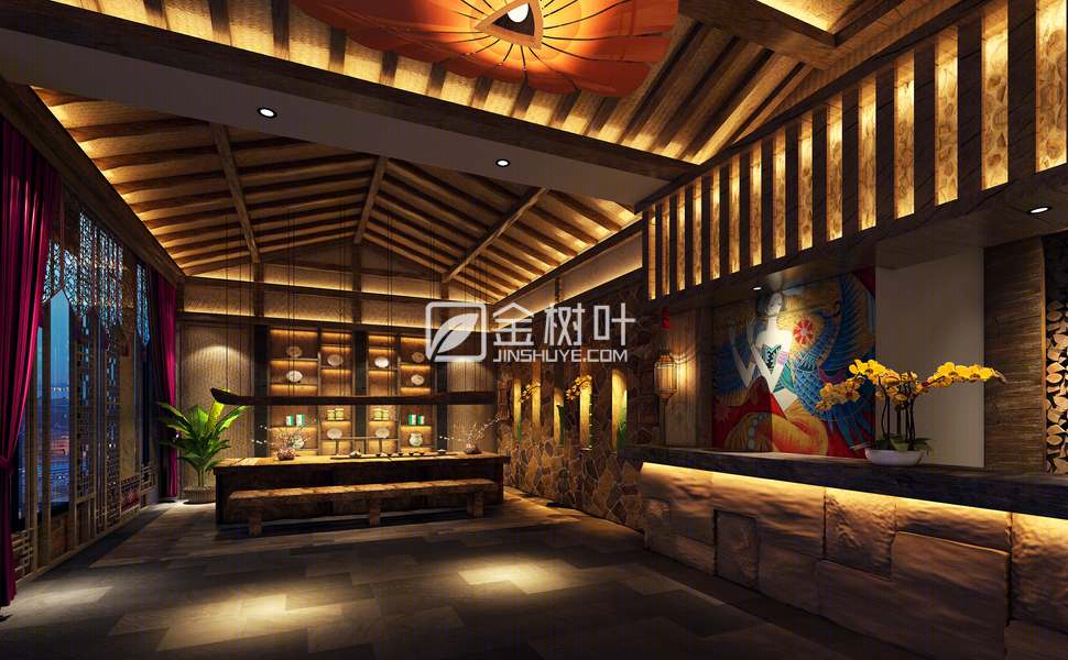 民族酒店设计-金树叶                     -11