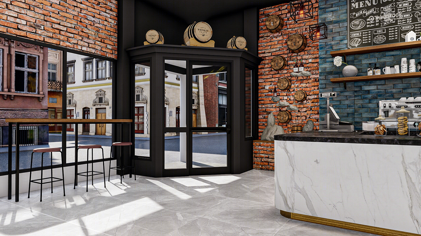 Anastasiya Gushchina丨咖啡店丨Coffee Shop Interior Design-1