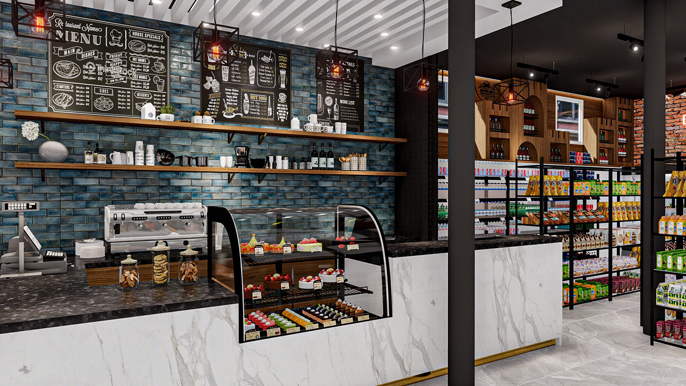 Anastasiya Gushchina丨咖啡店丨Coffee Shop Interior Design-2