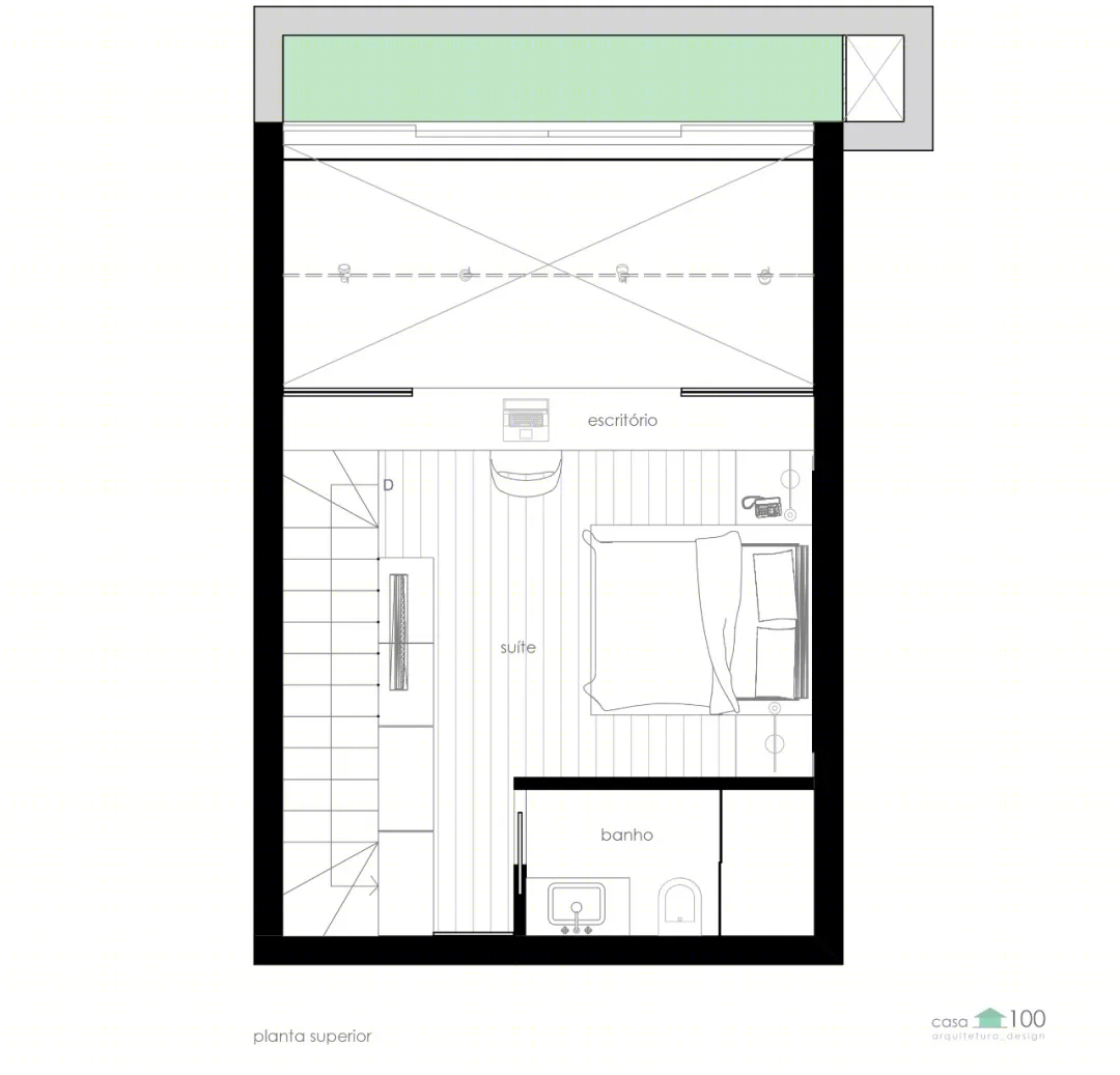 圣保罗 40㎡现代小户型住宅 | Casa 100 Arquitetura-23
