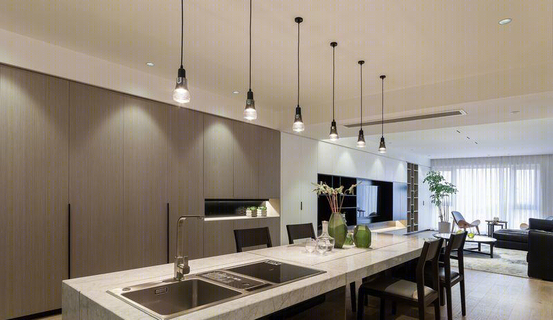 厦门私宅 | 黑白简约，温木调和-8