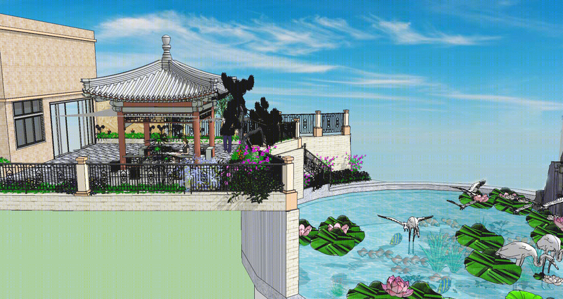 郭龙塘观湖园卓总别墅设计-2