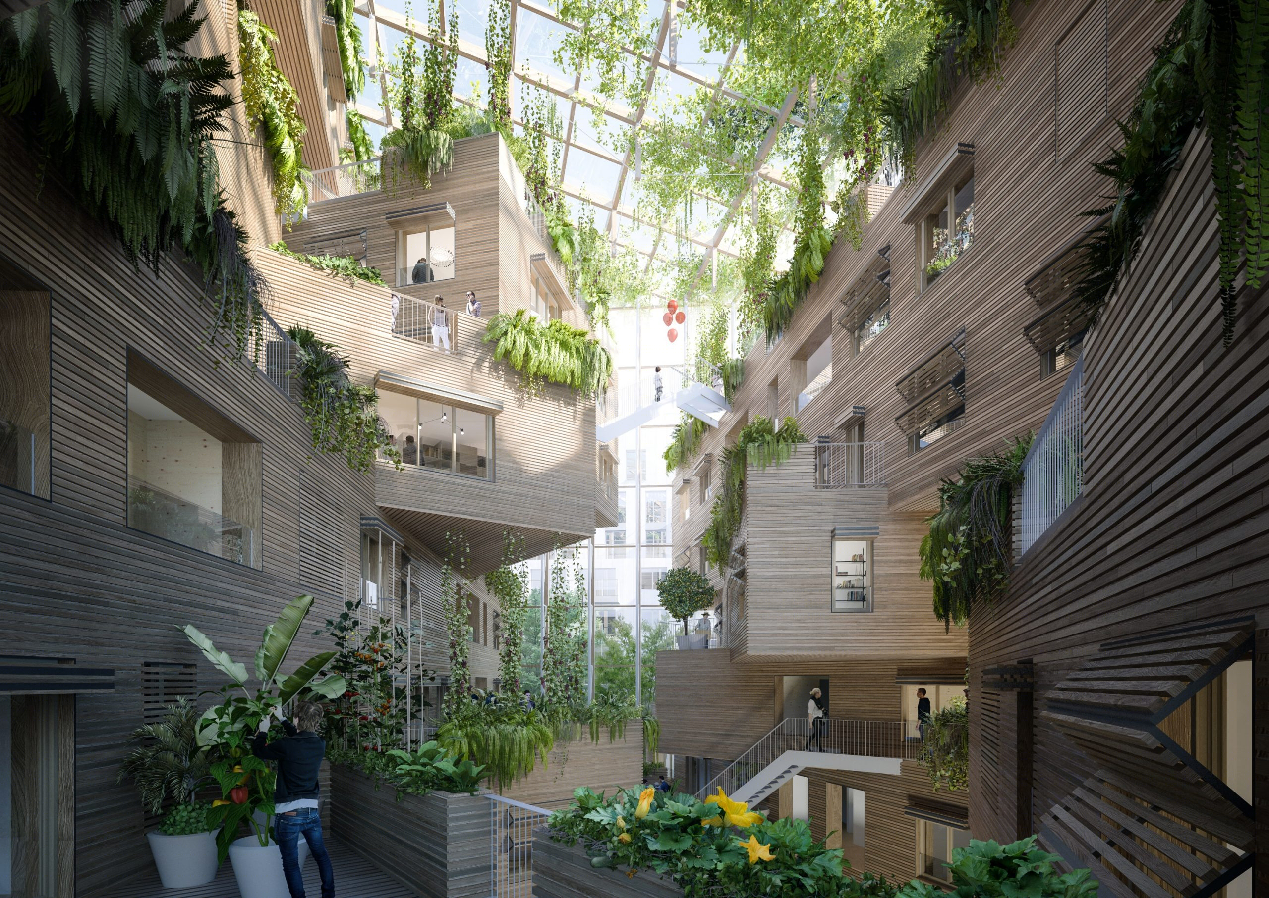巴黎“垂直森林”住宅,绿色天堂中的城市绿洲-18