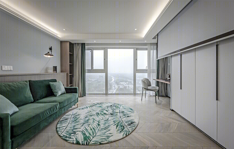 自由流淌的现代轻工业婚房设计-31