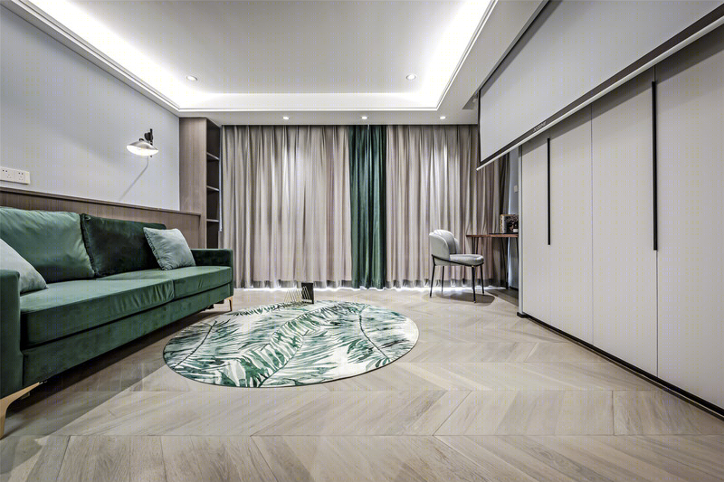 自由流淌的现代轻工业婚房设计-32