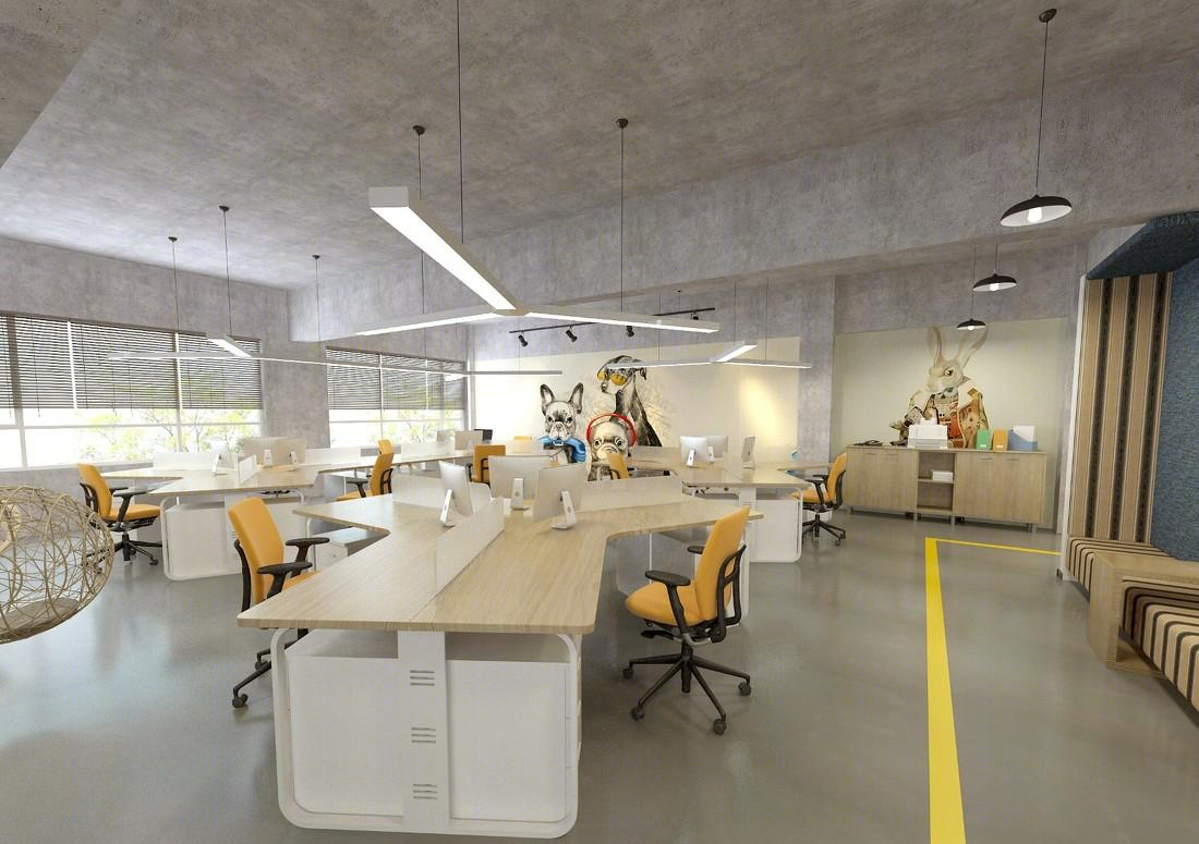 服装厂内部办公空间设计-5