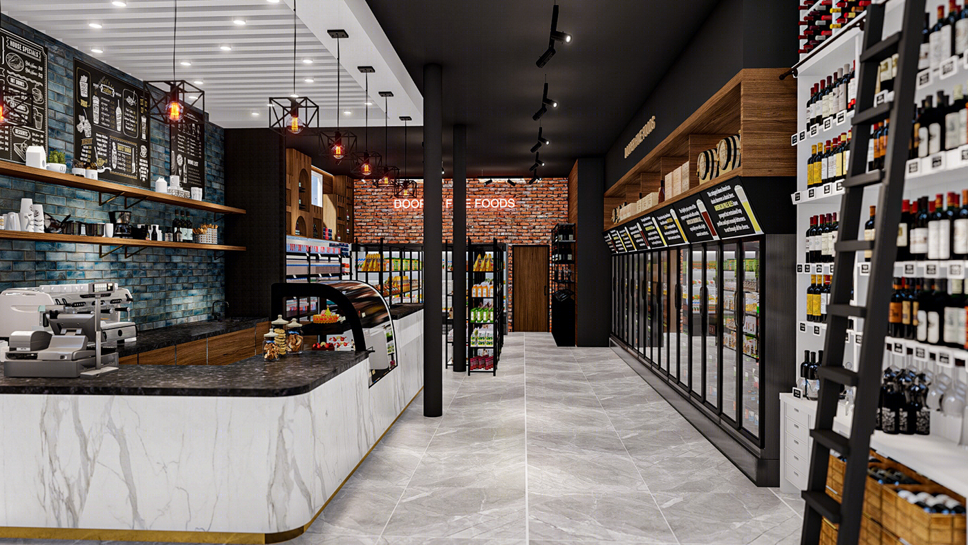 Anastasiya Gushchina丨咖啡店丨Coffee Shop Interior Design-6