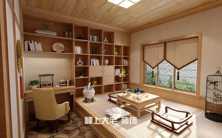 中式书房设计,古韵悠然,品质生活的艺术表达-34