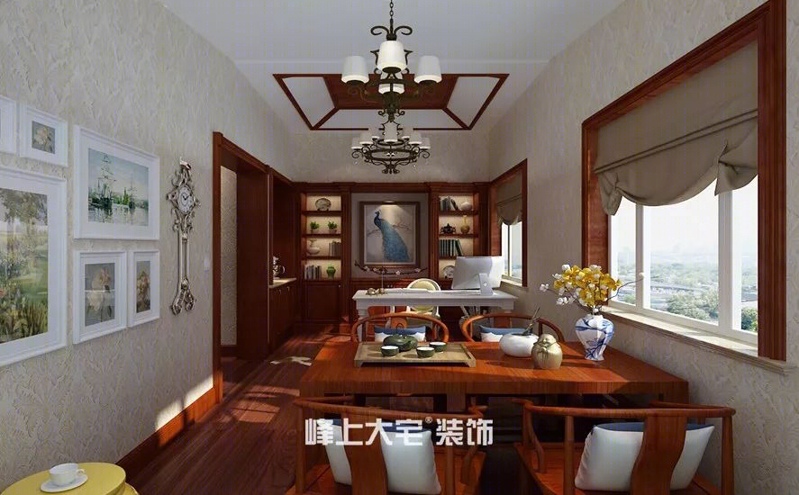 中式书房设计,古韵悠然,品质生活的艺术表达-35