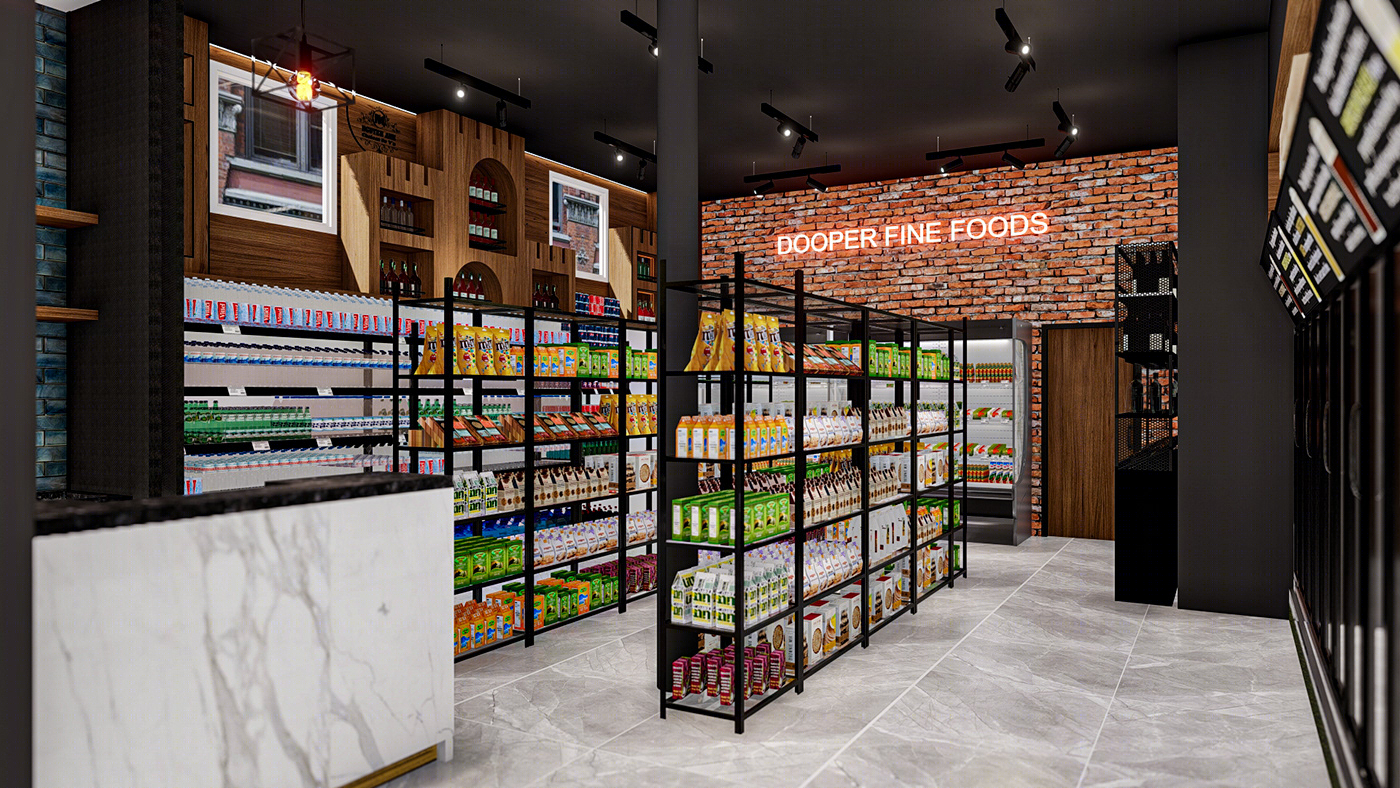 Anastasiya Gushchina丨咖啡店丨Coffee Shop Interior Design-7