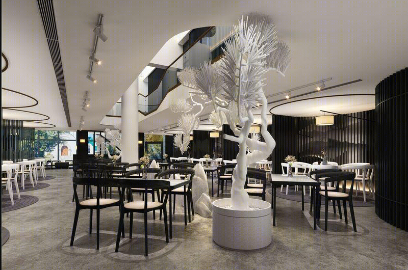 陕西·西安纺织城艺术餐厅设计案例-3