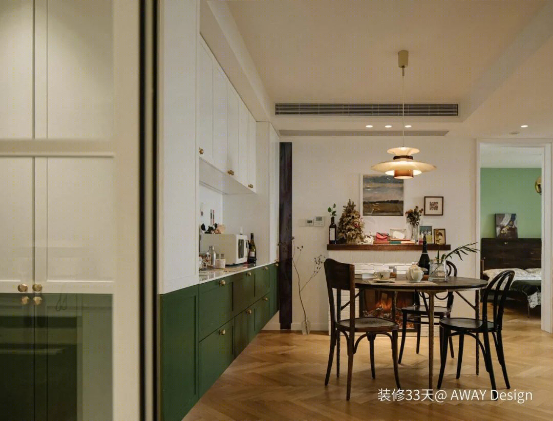 上海徐汇区复古绿调住宅丨中国上海丨AWAY Design（上海）-11