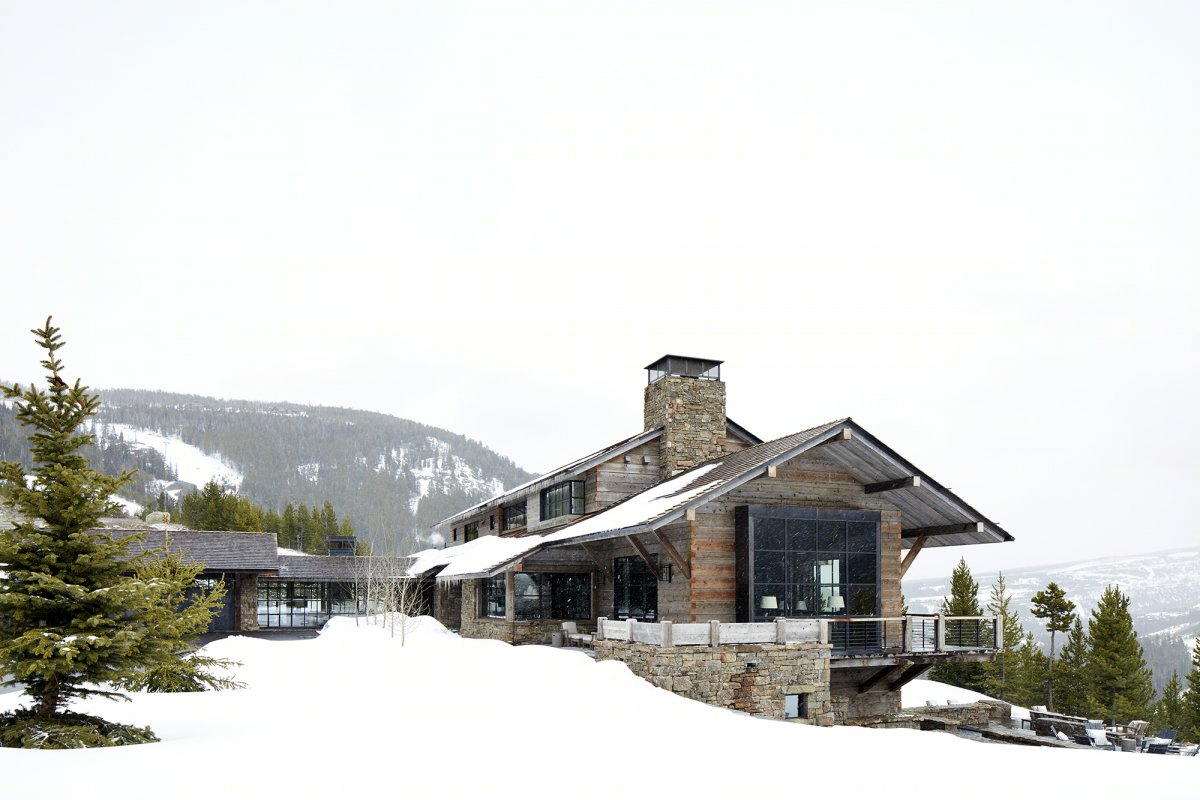 Montana Ski House by Shawn Henderson |  舒适丰富，令人感到轻松的室内设计-2