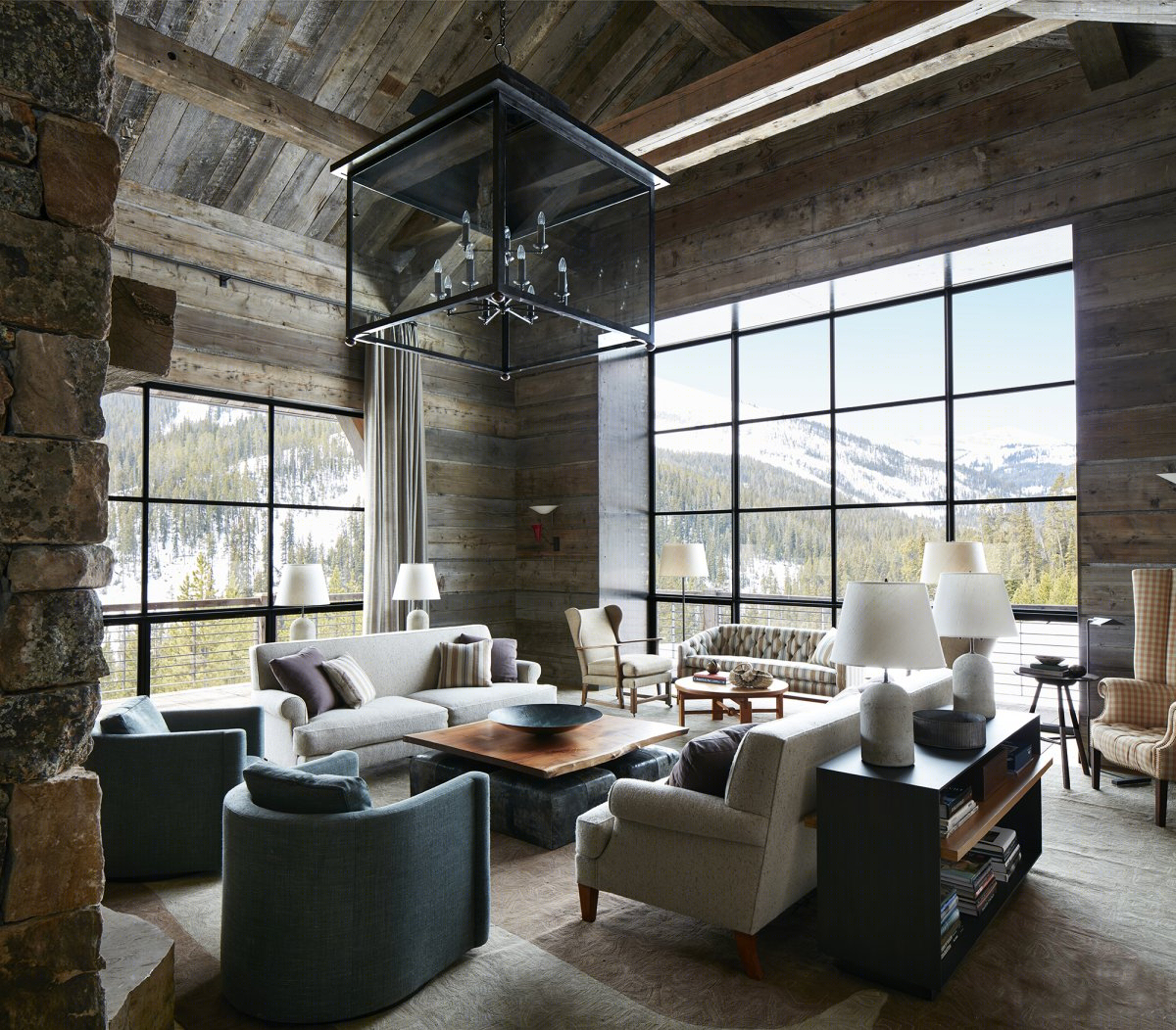 Montana Ski House by Shawn Henderson |  舒适丰富，令人感到轻松的室内设计-3