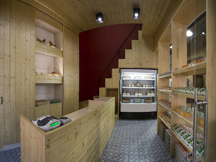 雅典食品店 | 原生态木头与金属鸟的和谐空间-16