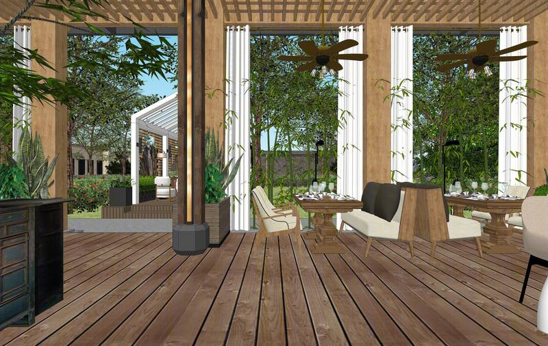 红星饭店户外就餐区景观设计-25