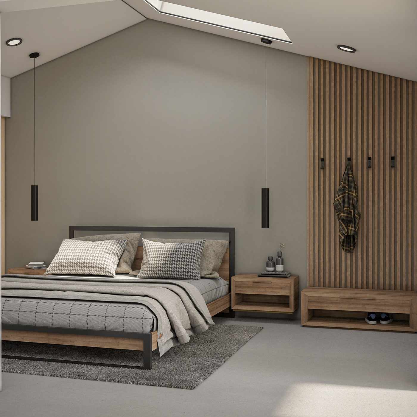 Anastasiya Gushchina丨平层丨Interior Japandi Small House Men-2