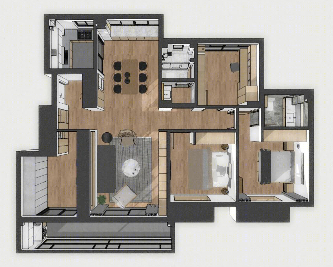双城青年 130㎡宅变宽敞通透，长条窗成亮点-17