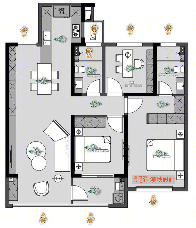 龙湖景粼天著110m²户型设计丨中国常州丨汉秋设计-30