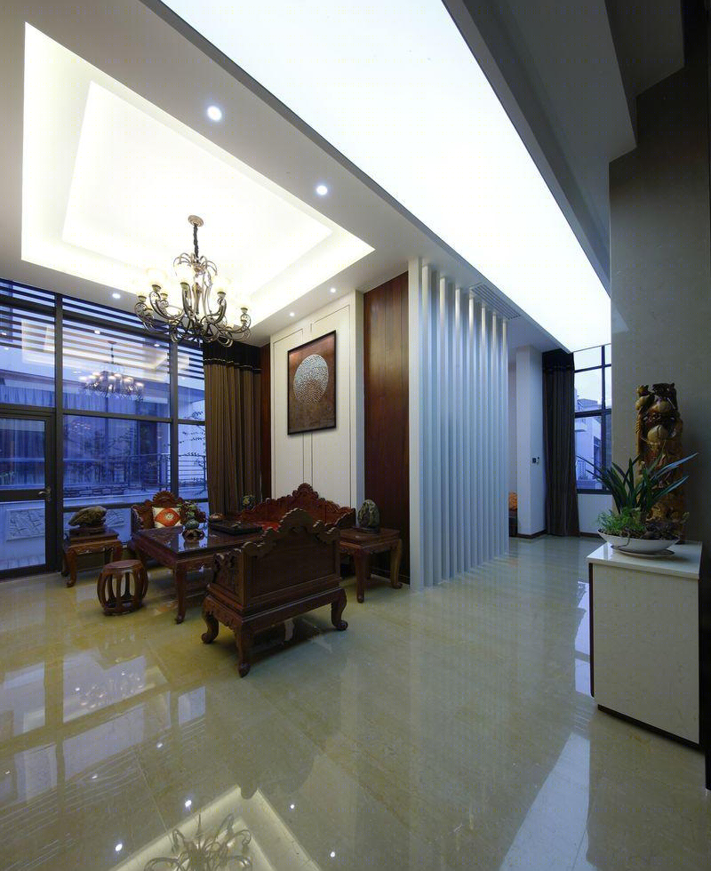 新中式风格融合传统与现代，打造 800㎡雅致空间-1