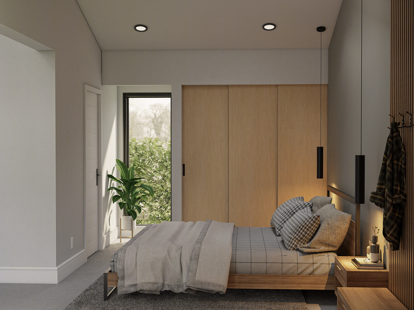 Anastasiya Gushchina丨平层丨Interior Japandi Small House Men-3